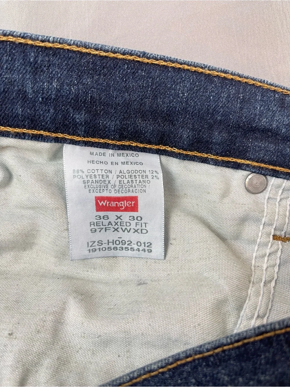 Wrangler blue jeans